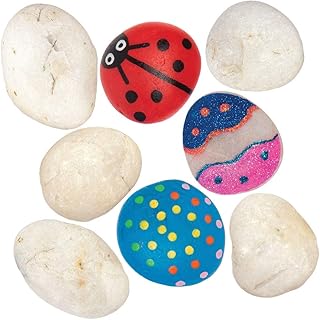20 Adorable Pink Crafts for Kids That'll Spark Their Creativity (You Won't Believe #10!) 284 Baker Ross AT759 White Painting Stones - Pack of 20, Pebbles for Paintin...