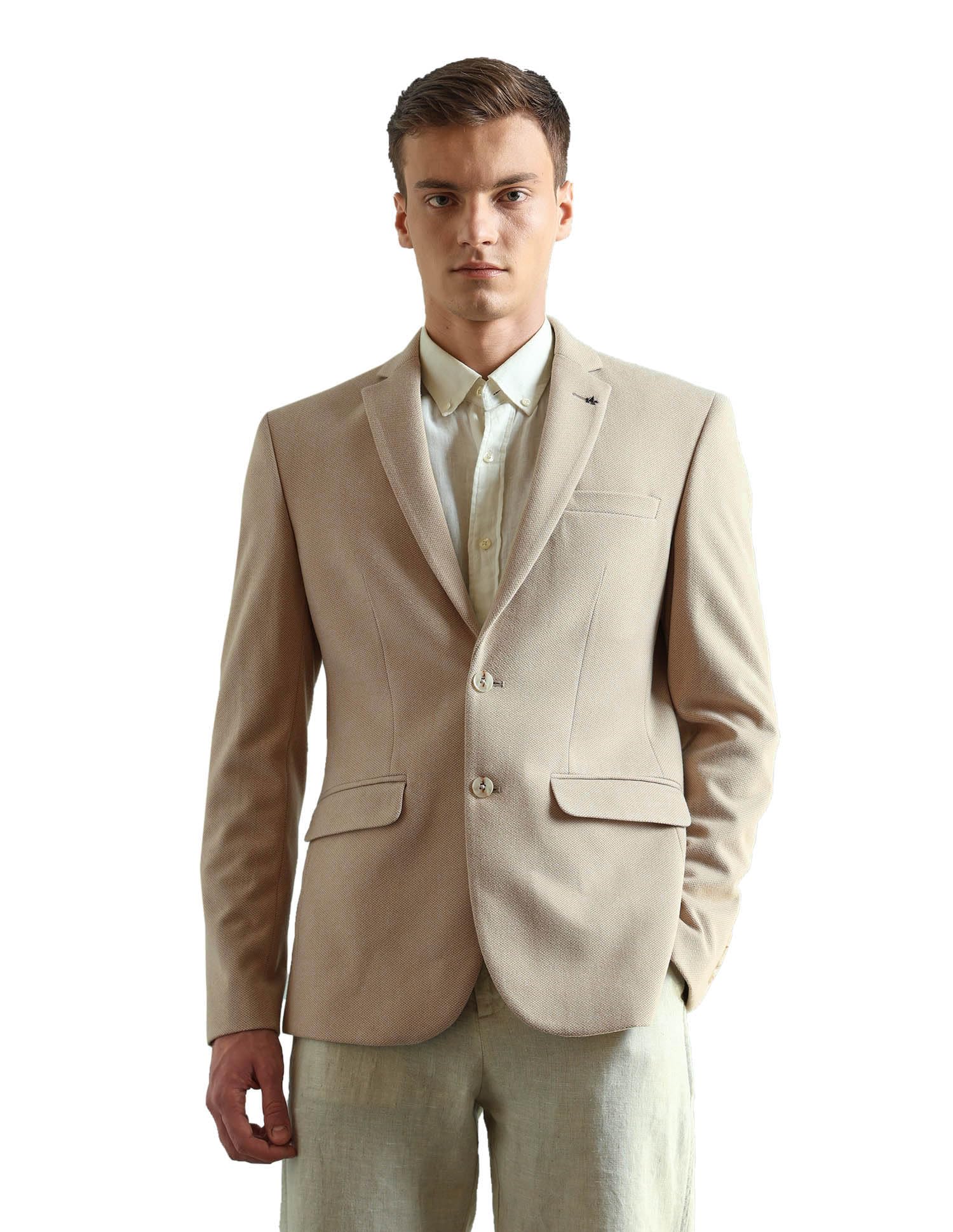 arrow Zero Calorie Slim fit Textured Blazer-picture-48