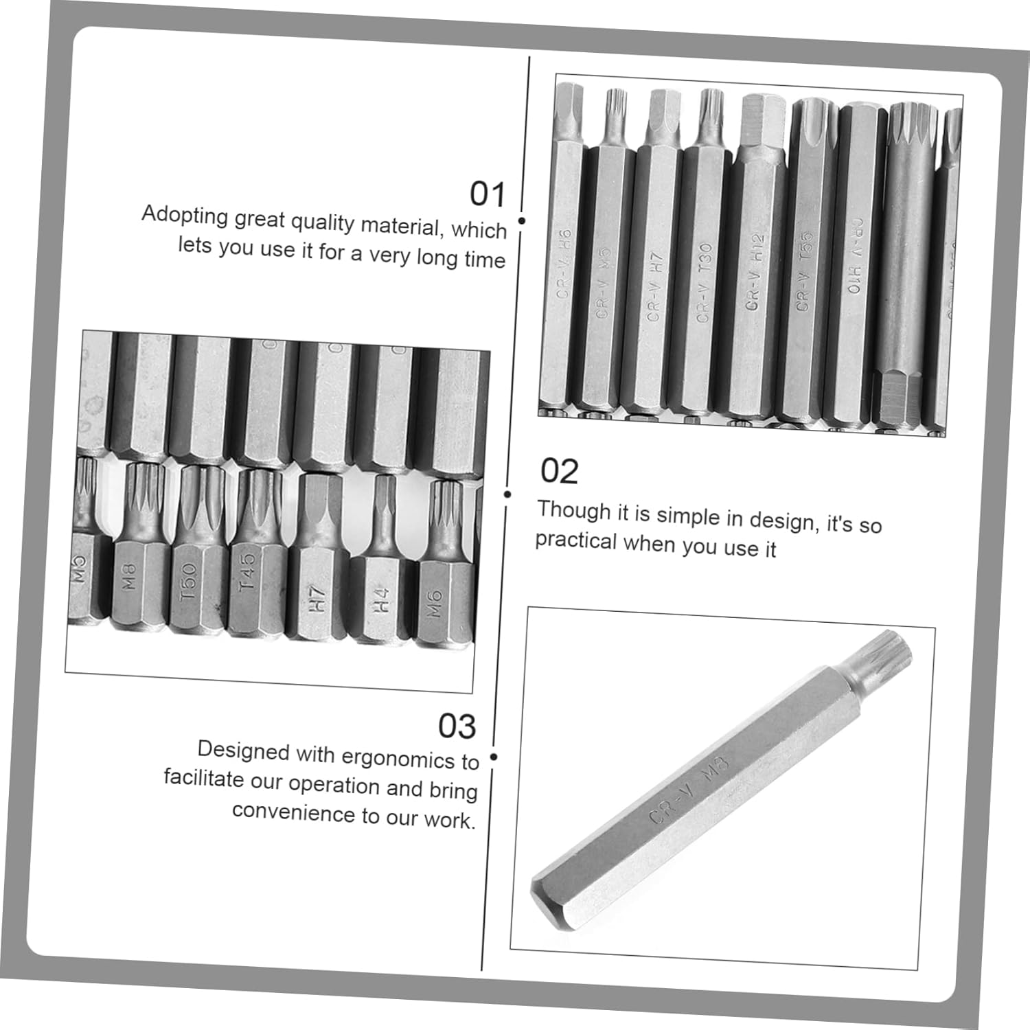 Mikikit 40Pcs Star Socket Bit Set Essential Repair Tools for Cars Bikes More Ergonomic Design Compact Kit for Auto Mechanics DIY Enthusiasts Versatile Spline Socket