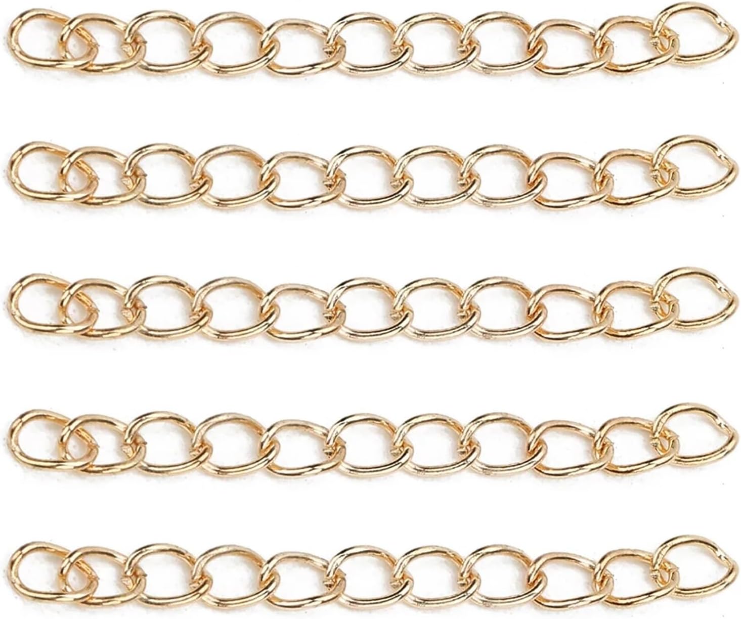 Extension Chain 2000pcs 5cm Iron Extension Chain - Gold/Silver/Bronze for Jewelry Making DIY Crafts for Necklace
