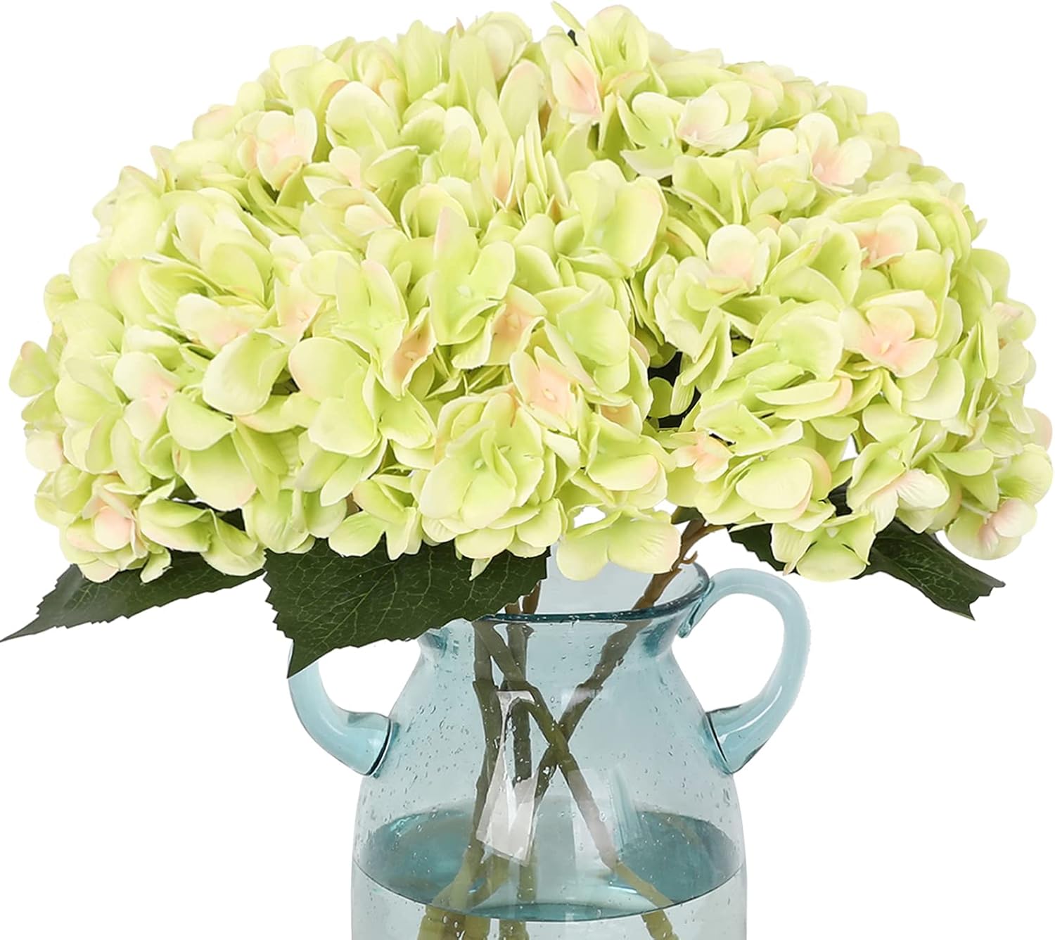 Tifuly 5PCS Artificial Hydrangea Silk Flower Single Stem