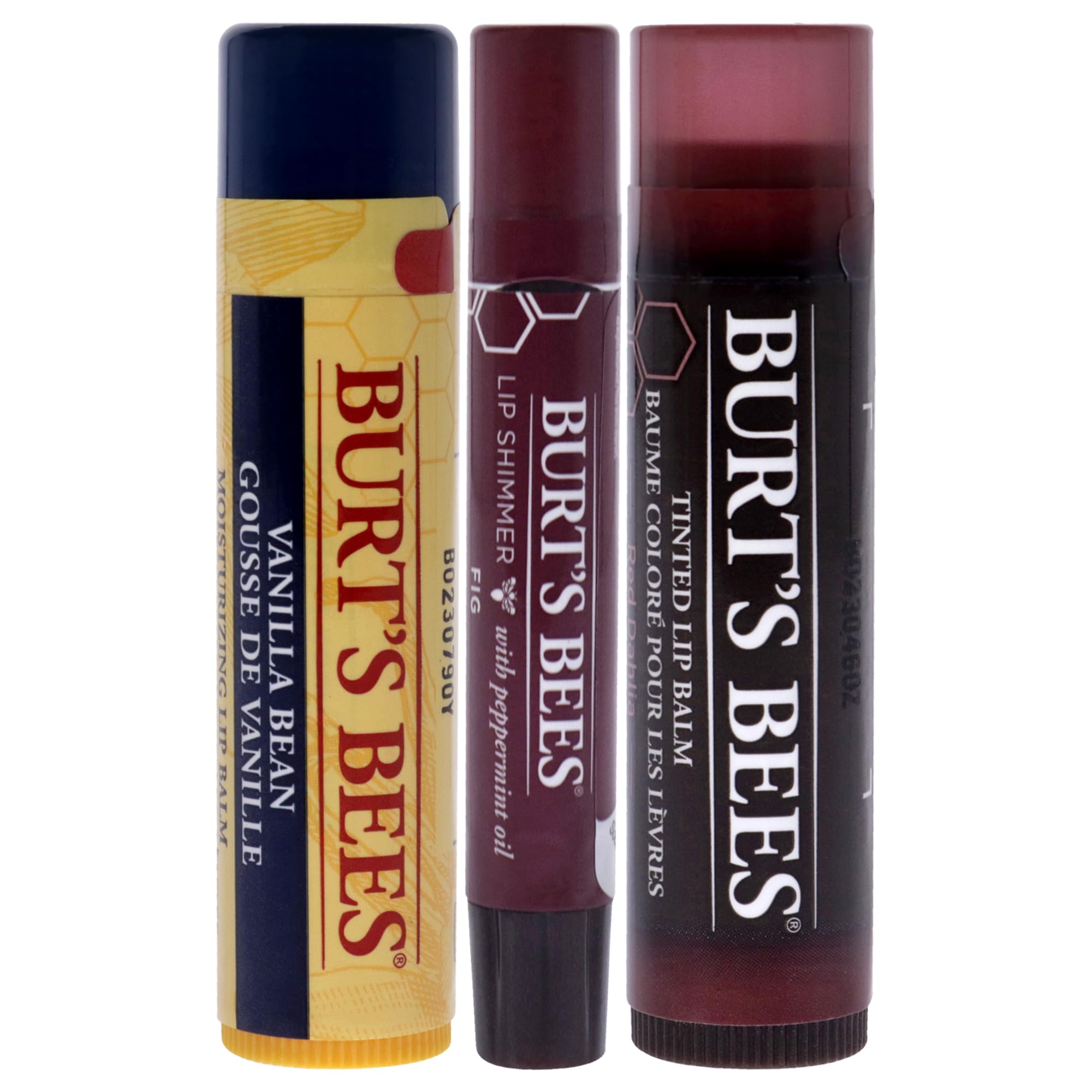 Burt's Bees Gift Set, Moisturising Lip Balm, Tinted Lip Balm and Lip Shimmer, Mistletoe Kiss Red Limited Edition - Image 2