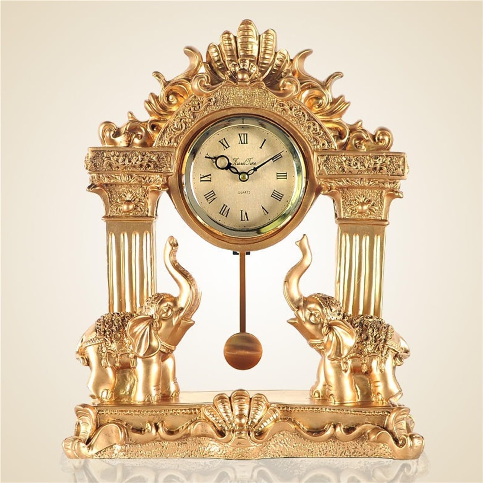 Reloj decorativo retro de péndulo para mesa de salon y chimenea rustica 1