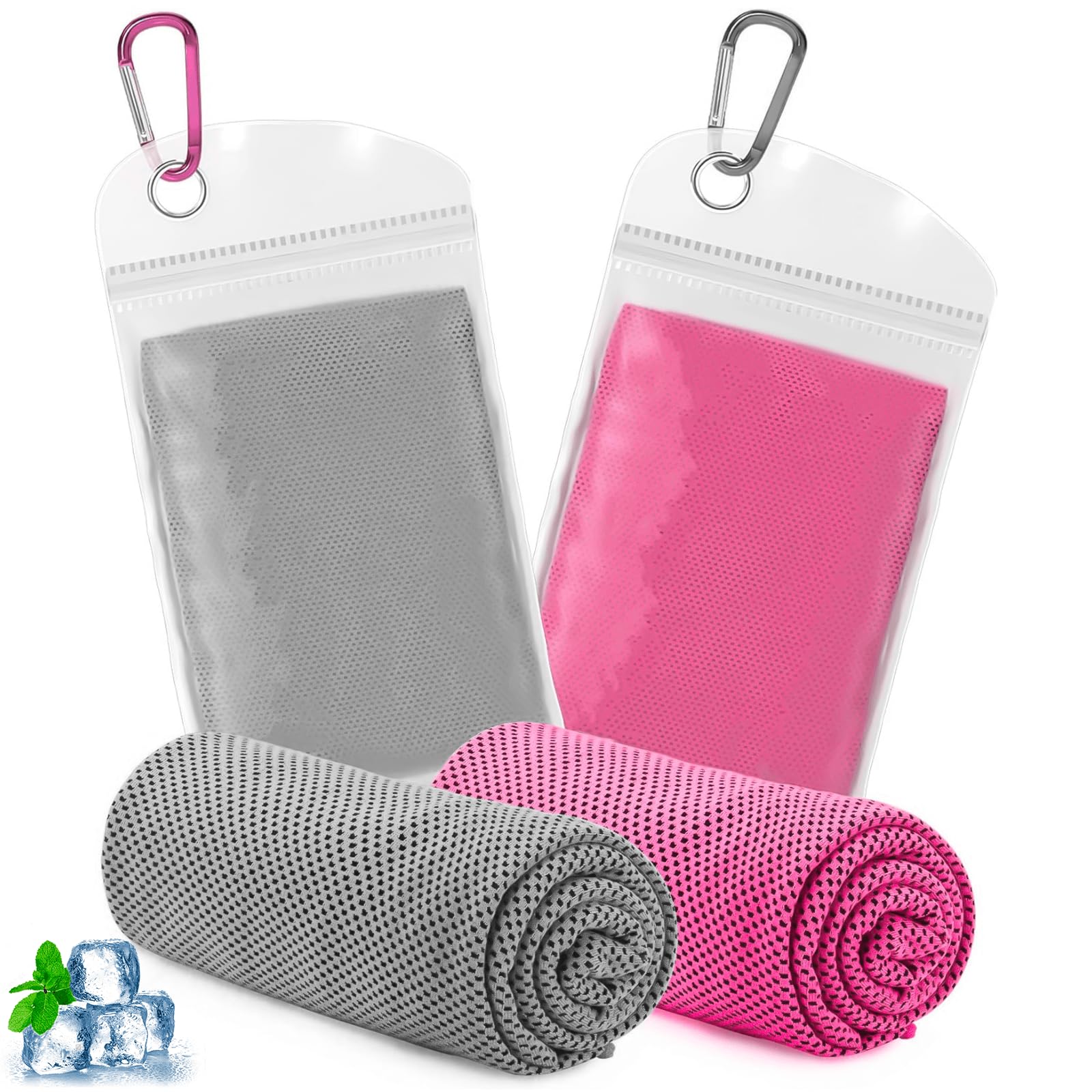 Bwetomk Cooling Towel Gym Towel Men Women(40"x 12"),2 Pack Towel Set,Travel Towel Quick Dry Towel Camping Towel Sweat Towel Yoga Towel Sports Towel Ice Towel Small Soft Towel Suitable for Outdoor Work