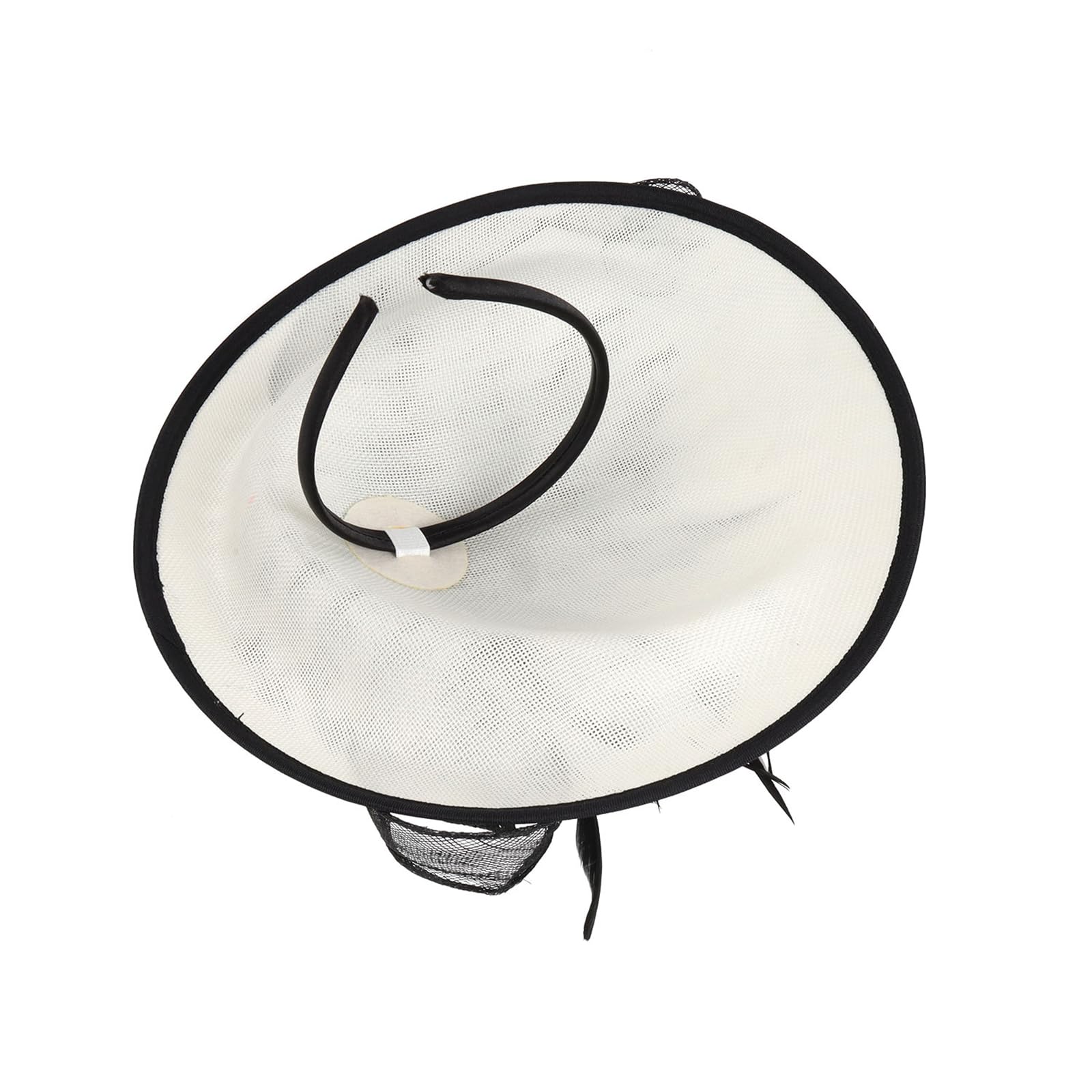 Tocado Sinamay de inspiración vintage con diadema ajustable y plumas, adorno para el pelo para bodas, eventos Derby, elegante sombrero de malla para fiestas de boda