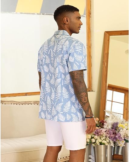 Cheise hawaïenne à anches courtes pour hoe - Style décontracté