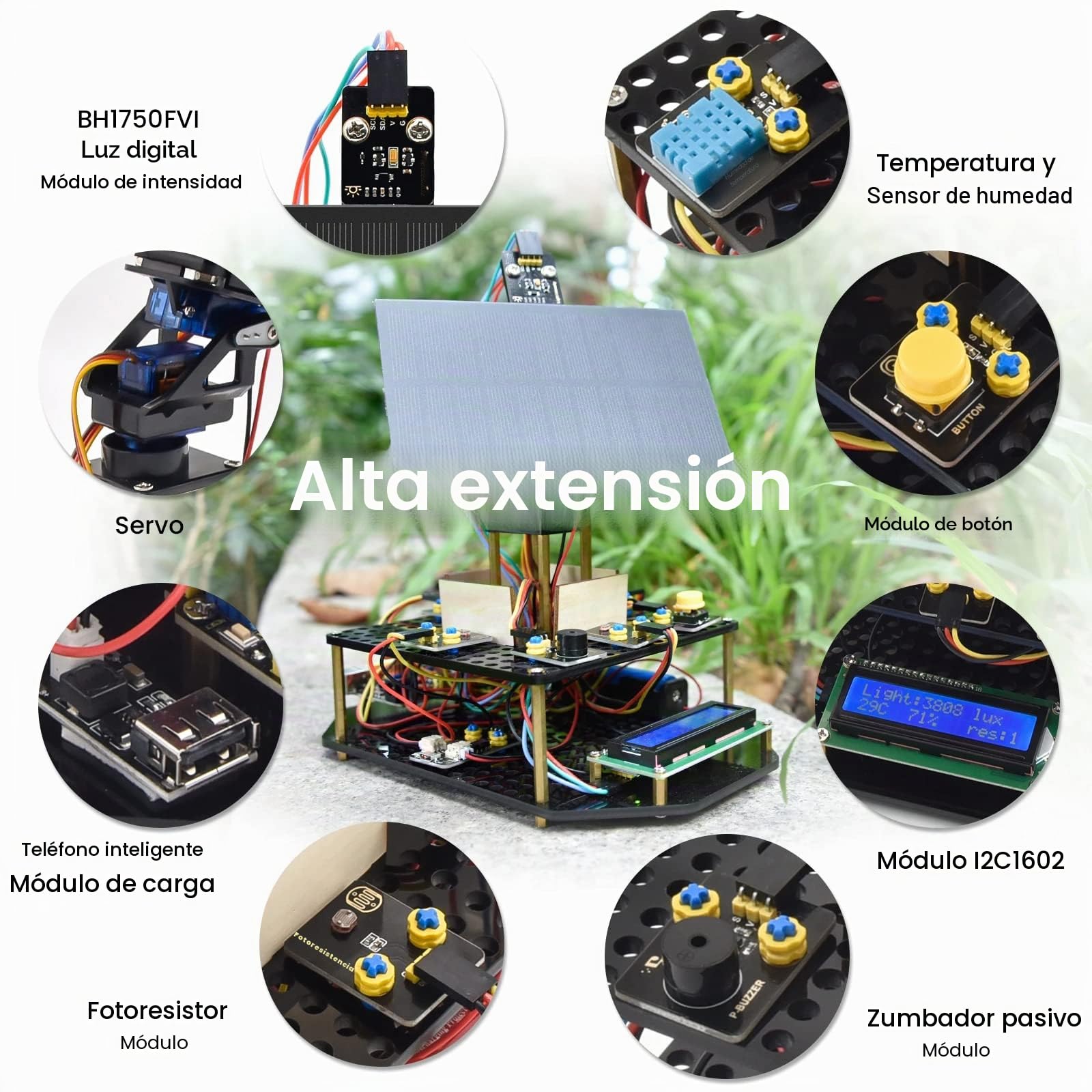 KEYESTUDIO DIY Solar Tracking Electronic Kit Compatible with Arduino with UN0 R3 microcontroller Board, Electronics Project Coding Kit Programming Gift for 14+ Teens Adults