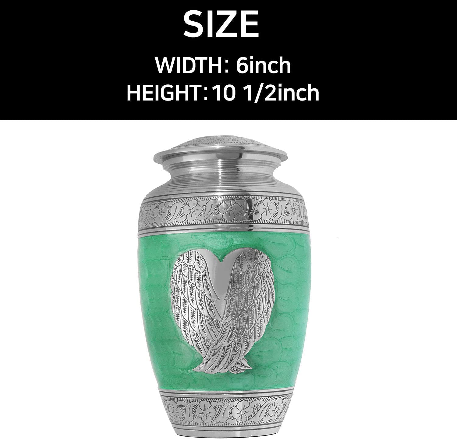 LETUSTO Angel Wings Cremation Urn - Handcrafted Purple Adult Urn With Velvet Bag - View #9
