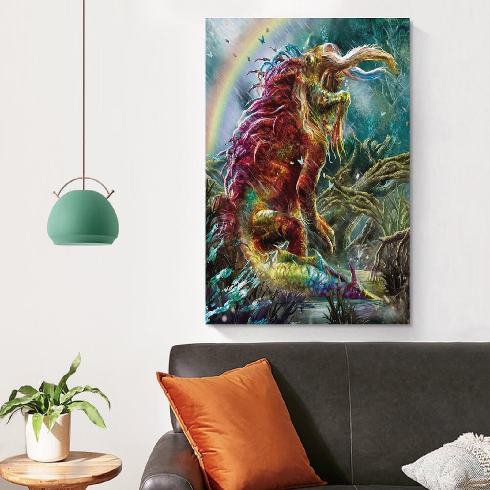 Amazon.co.jp: エルフモンスターの (1585) キャンバスポスター幻想的な