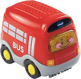 VTech Toot-Toot Drivers Bus, Toy Car for 1 Year Old, Pretend Play Vehicle with Lights & Sounds, Interactive Toddlers Toy 12 Months, 2, 3, 4 +, English Version,Red