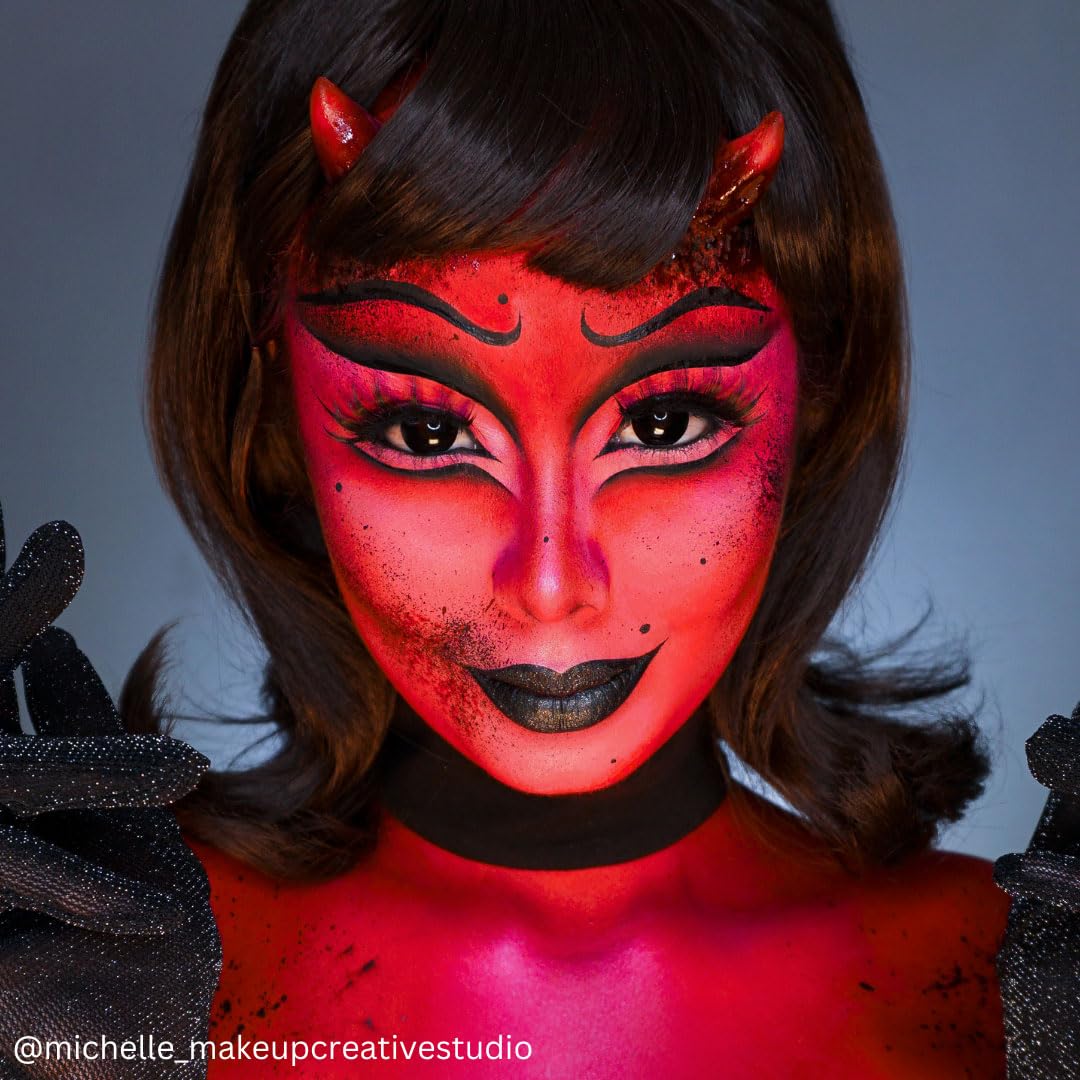 Mehron Makeup Color Cups | Stage, Foundation, Face Paint, Body Paint, Halloween Makeup | Greasepaint .5 oz (14 g) (Red): Clown Red