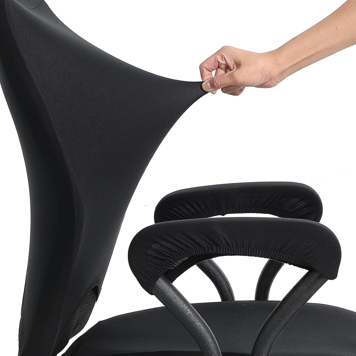 4 Pcs Computer Chair Covers with Armrest - Universal Protective Stretchable Office Chair Cover - Office Gaming Chairs Seat Cover for Swivel Chairs Rotating