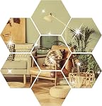 DIY Wall Decals Acrylic Mirror Sticker Set 60 Pcs, Circle Mirror Wall Stickers for Living Room Bedroom Decor (Black)