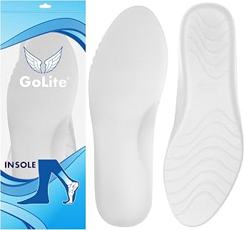 Extra Konfor Ayakkab  Tabanl , Memory Foam Haf zal  Topuk Dikeni   Tabanl , D z Taban - GoLite M24 Insole Beyaz, 42-43