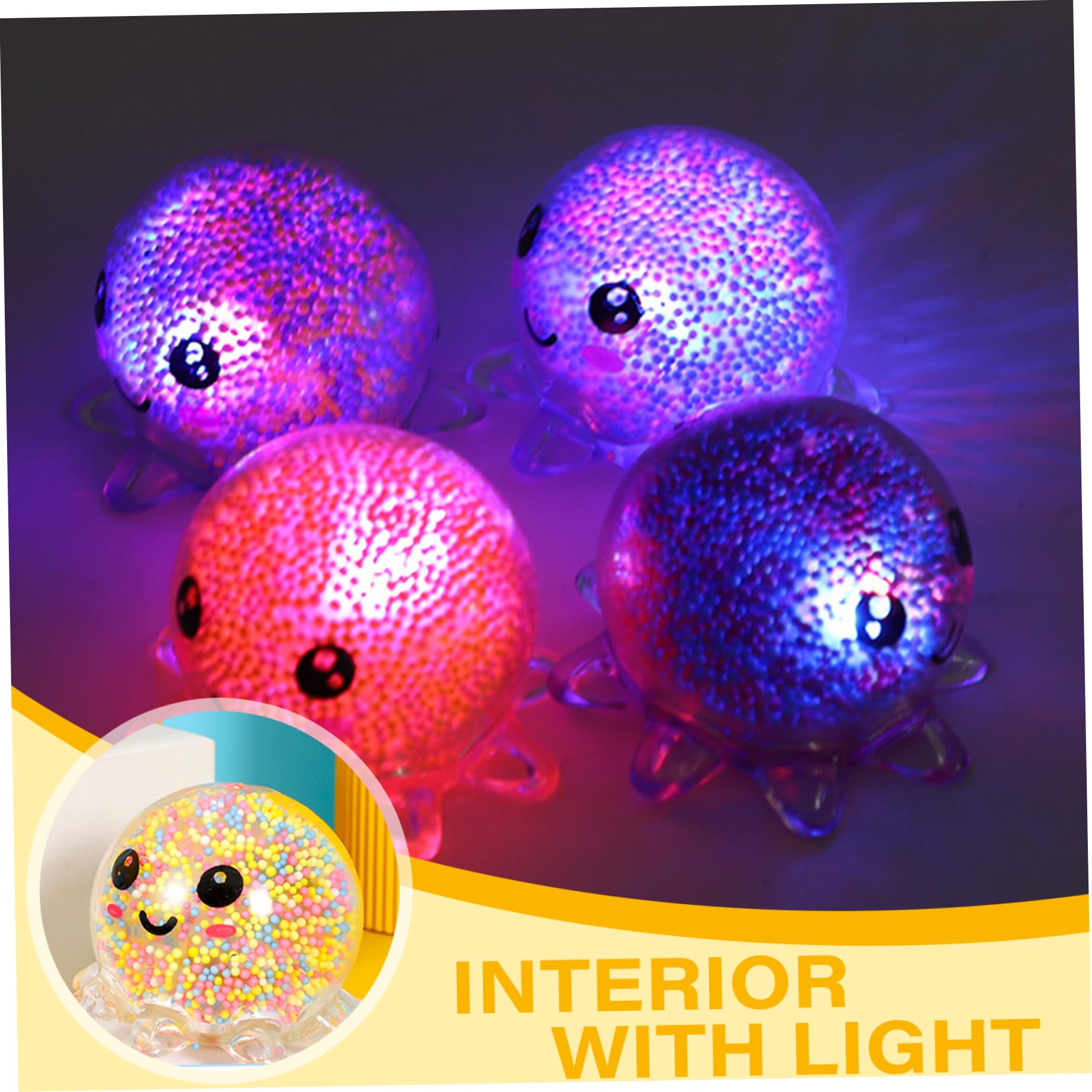 3 Pièces Balle Sensorielle pour Soulager Le Stress Jouet de décompression à Presser Balle Anti-Stress en Forme de Pieuvre Anti-Stress, Jouet Fidget 3 Pièces Balle Sensorielle pour Soulager Le Stress Jouet de décompression à Presser Balle Anti-Stress en Forme de Pieuvre Anti-Stress, Jouet Fidget