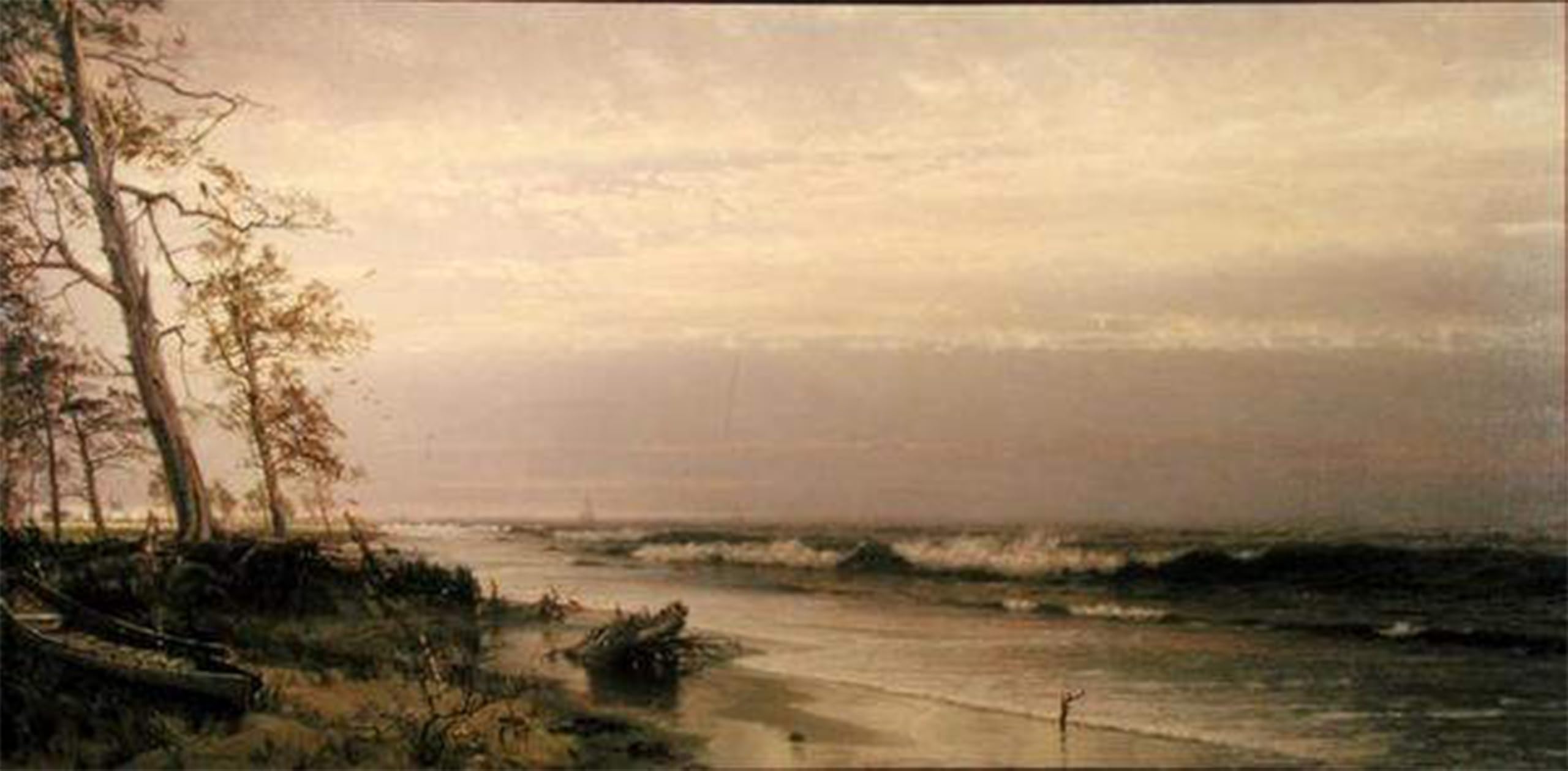 POSTERIIk Famous Print Pop Art Wall Art Graffiti the waves of New Jersey by William Trost Richards Art Prints for Home Decor 60x90cm