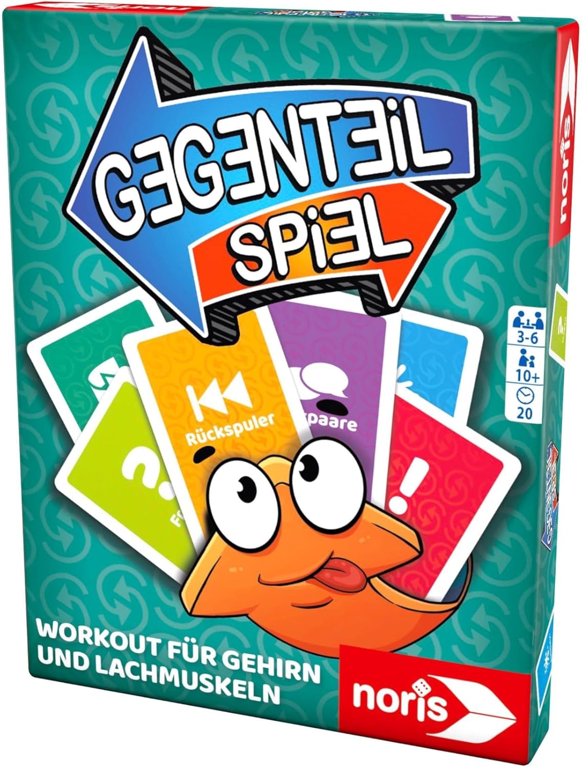 Noris 606264524 Opposite Game - Card Game from 10 Years for Children and Adults - Entertaining Game for Training Brain & Laughter Muscles for 3-6 Players