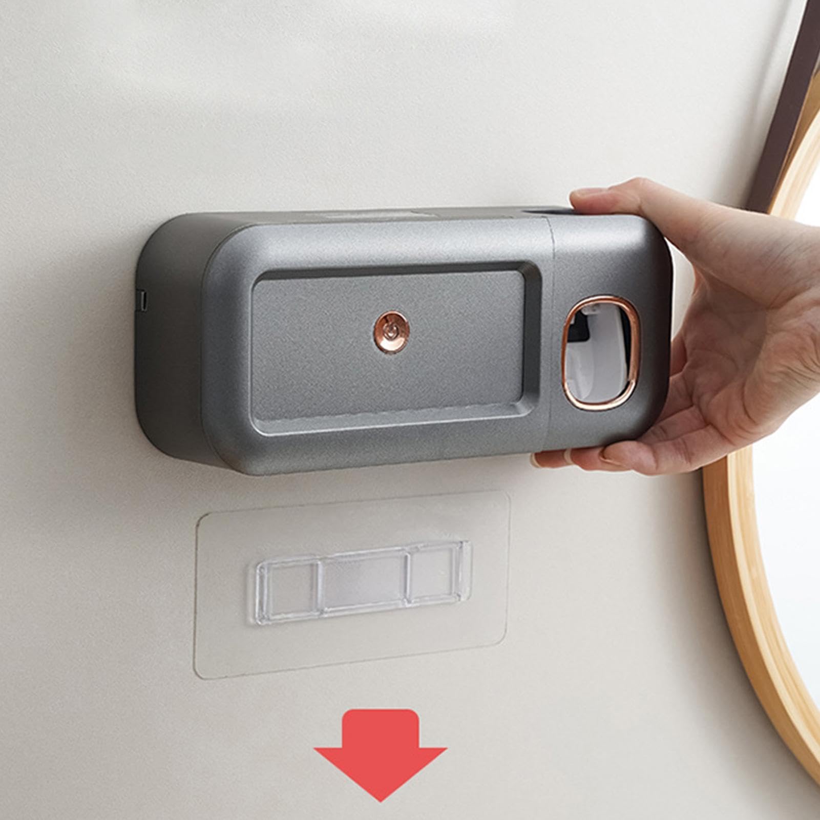 Dispenser automatico di dentifricio e portaspazzolino, dispenser | automatico per dentifricio, sterilizzatore per spazzolino da denti, dispenser automatico per dentifricio, intelligente UV