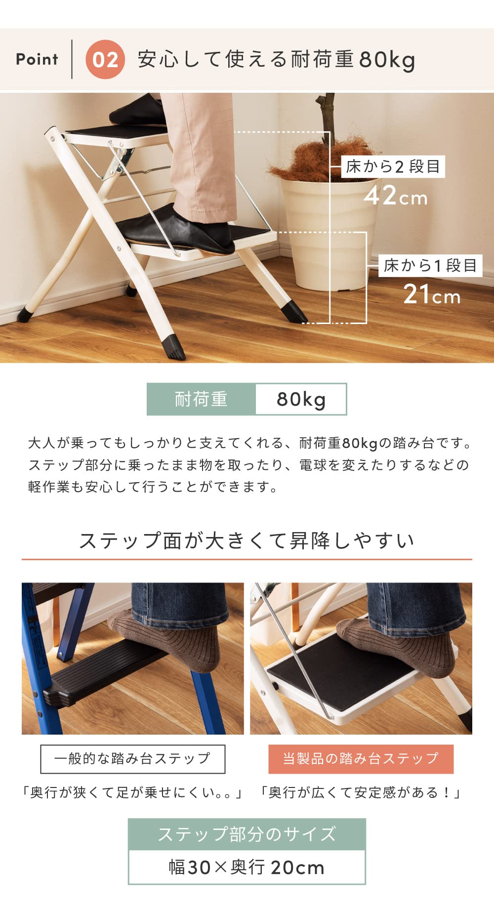 Amazon｜【2個セット】 踏み台 折りたたみ 脚立 ステップ台 アシスタ 2