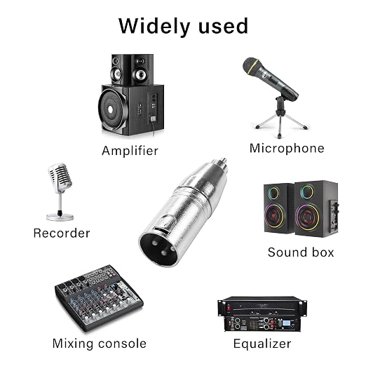 Adaptador RCA Macho a XLR Macho 3 Pines (2 Pack) miniatura 6