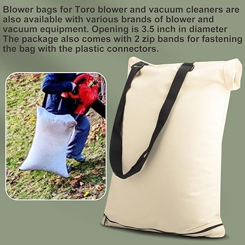 Miniatura 5 de 51503 Bolsa de repuesto con cremallera inferior, color blanco, compatible con sopladores y limpiadores de vacío 51539, 51598, 51599, 51549, 51553,