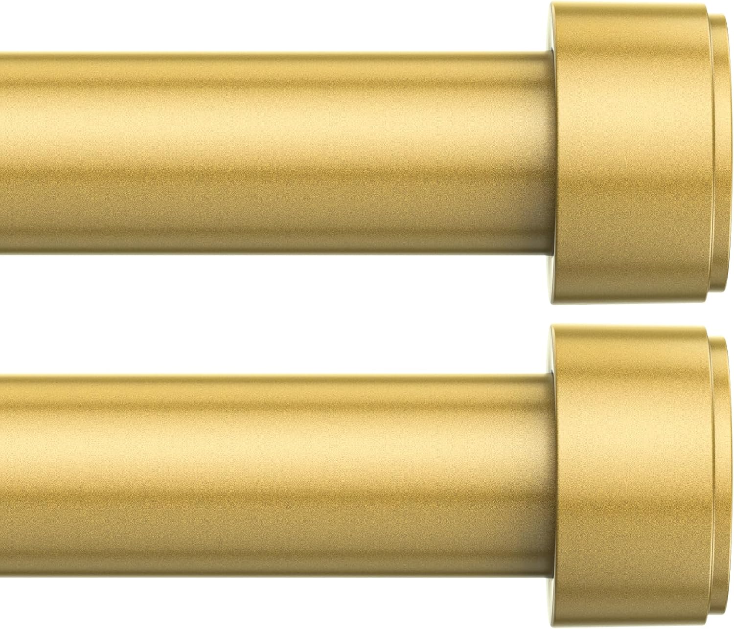 2 Pack Curtain Rods for Windows 32-60 Inch, 1 Inch Adjustable Flash Gold Curtain Rod Set with Brackets, Easy Install 32"-60"/2 Pack Flash Gold