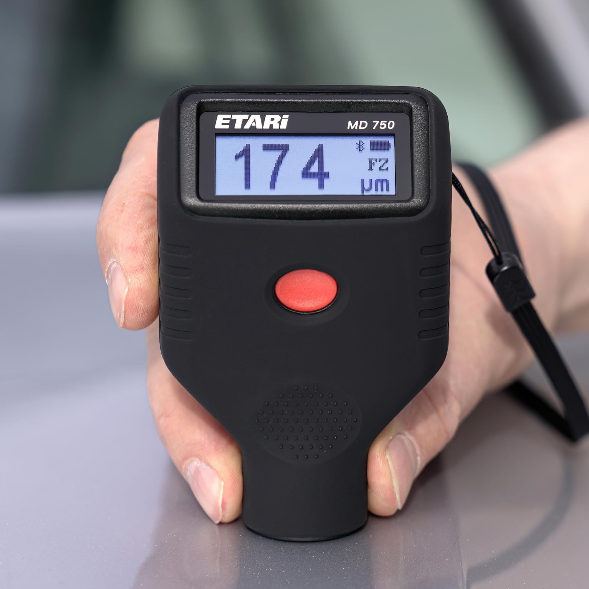 ETARI® MD-750, misuratore di spessore della vernice per auto, il tester per strati di vernice rileva parti zincate e stucco metallico (magnetico), sensore in rubino resistente all'usura 】 + app