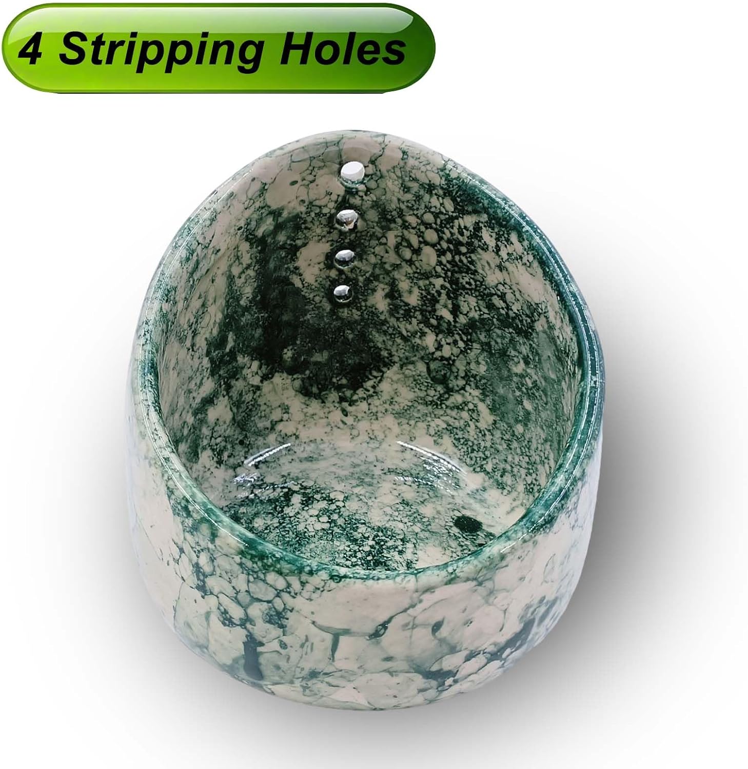 Pottery Herb Stripper Bowl Multi Size Holes Ceramic Stripping Tool Decorative Leaf Cilantro Parsley Basil Veggies Durable Kitchen Gadget image 3