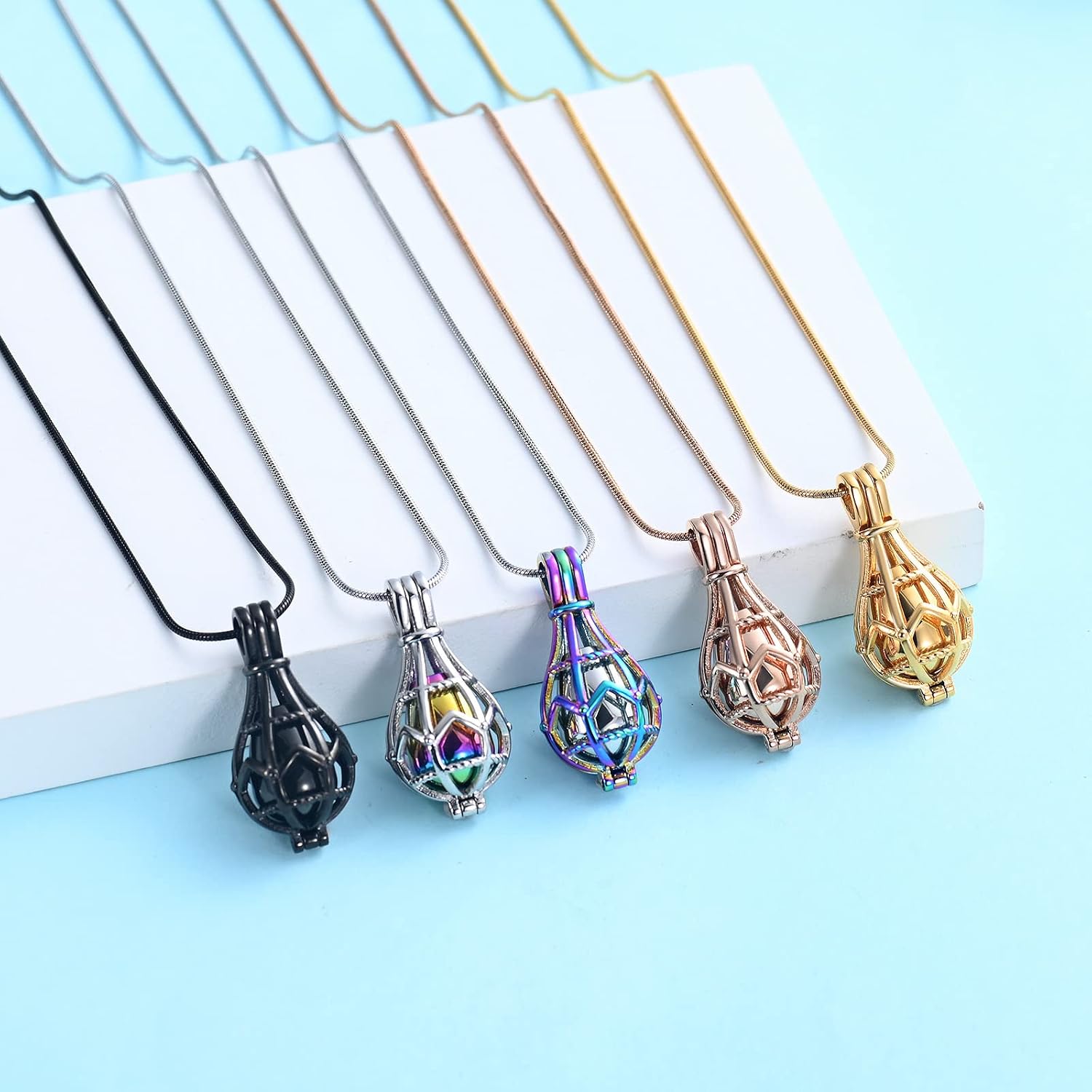 Keepsake Openwork Teardrop Urn Locket Ashes Necklace Memorial Jewelry Cremation Jewelry Funeral Jewellery Ash Holder