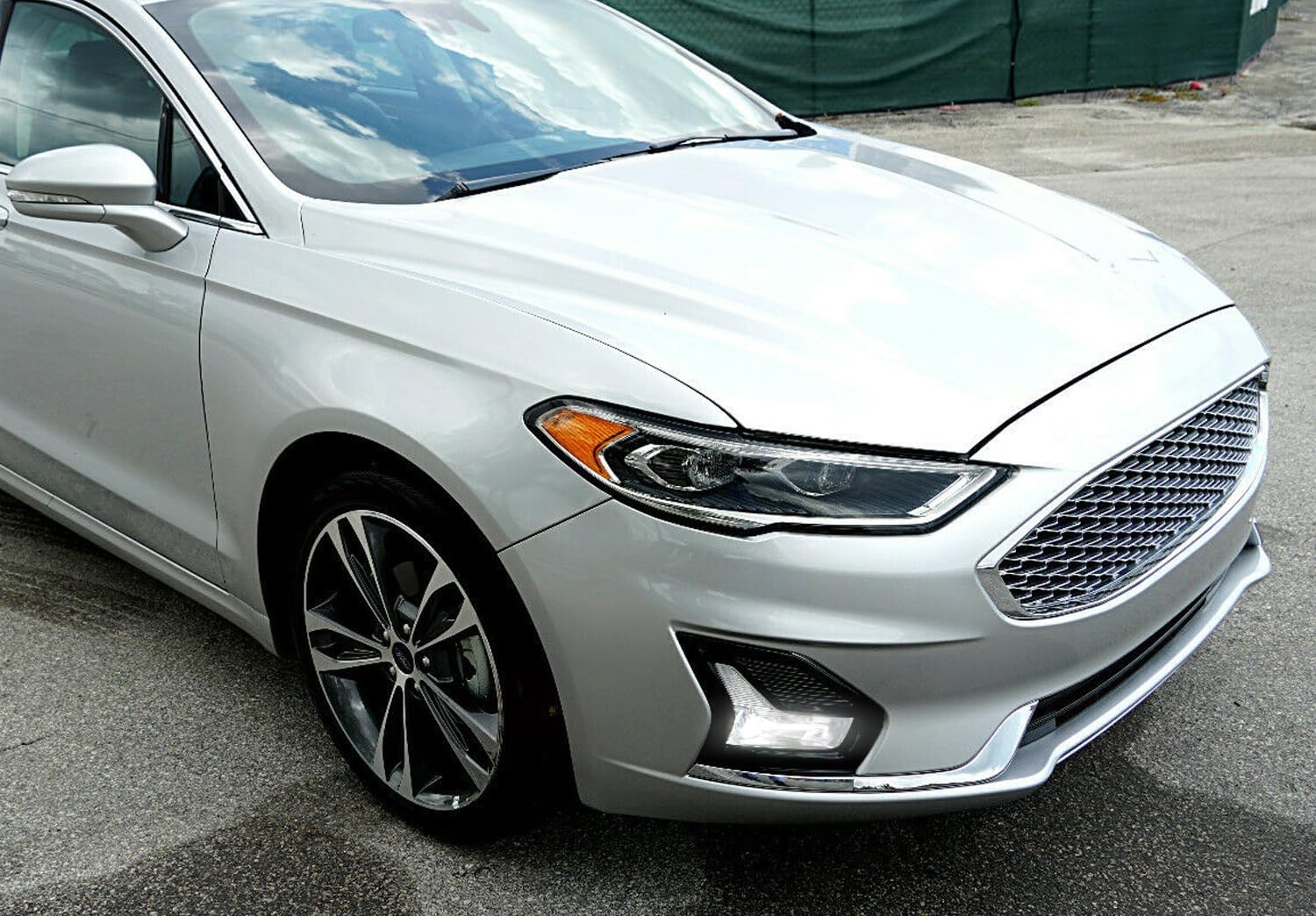 iJDMTOY LED Fog/Driving Lamp Kit Compatible with 2019-2020 Ford Fusion, OEM-Spec High Power LH RH LED Assembly w/Foglamp Bezel Covers & On/Off Switch Wiring Kit