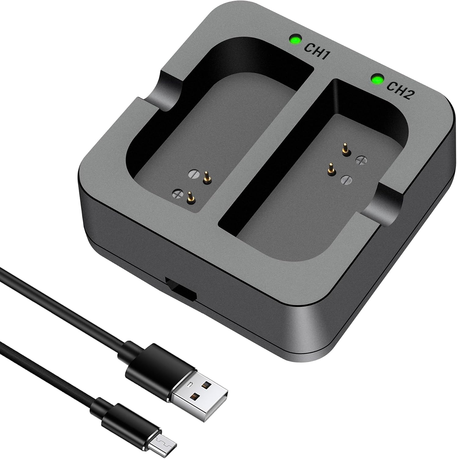 Battery Charger for Ring Rechargeable Battery,Dual Ring Battery Charger Station for Ring Spotlight Cam Battery,Ring Video Doorbell 2/3/4,Ring Stick Up Cam (Ring Batteries NOT Included)