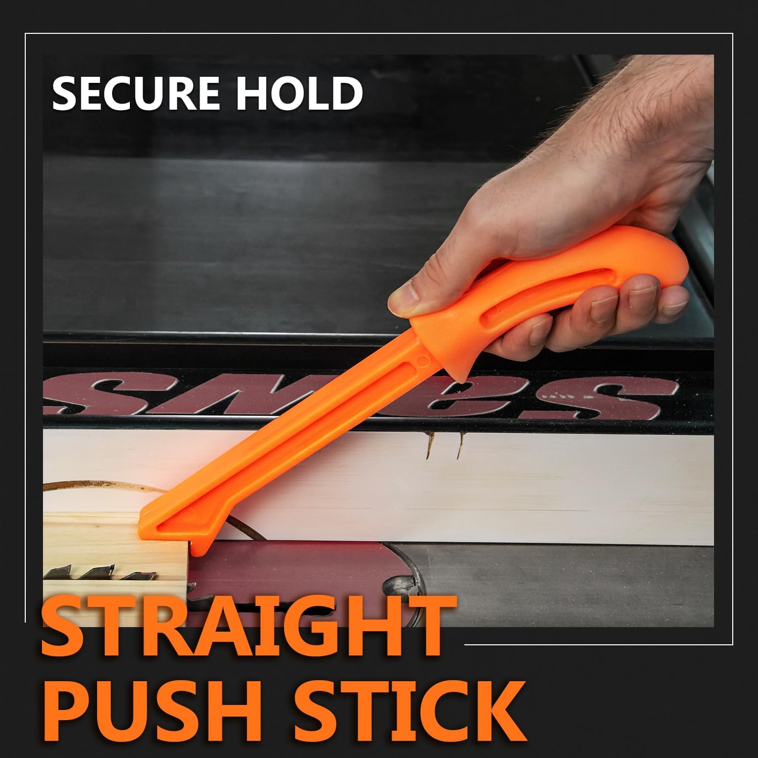 POWERTEC Tandem Featherboard and Push Sticks, Push Blocks Fits Table Saws, Router Tables, Band Saws & Jointers, Wood Pusher Reduces Kickback & Increases Safety for Wood working Accessories. 5PK(71818)