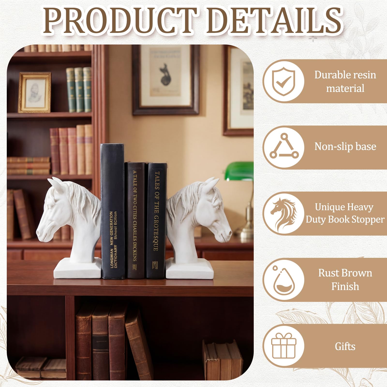 アンティーク雑貨 Horse Bookend Horse Bookend set｜馬モチーフのブックエンド