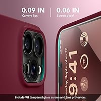 Vista 1387 de GONEZ Funda de silicona para iPhone 15 Pro Max, compatible con Magsafe, protector de cámara + protector de pantalla, forro de microfibra suave Negro