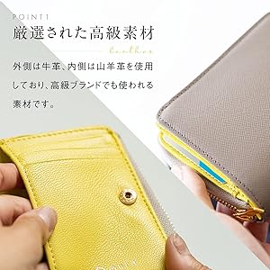 【未使用】KITAMURA　サフィアーノレザー　フラップ長財布　イエロー 長財布｜キタムラオンラインショップ