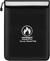 Vista 1 de Bolsa de documentos ignífuga (2000 F), 15 x 11 pulgadas, dos bolsillos, bolsa impermeable con cremallera para objetos de valor, dinero, documentos