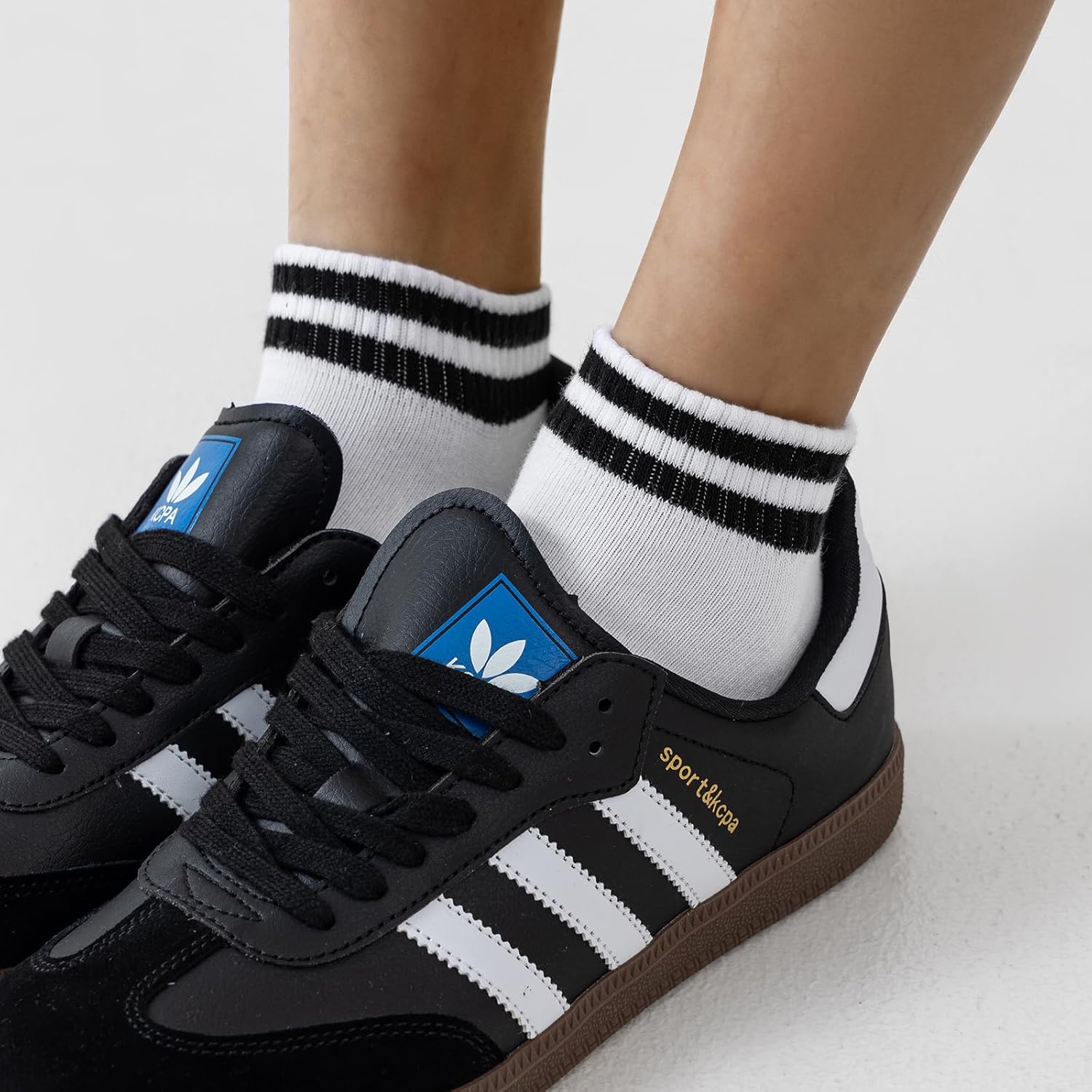 Novelty Socks For Women - Striped Retro Mini Crew Sporty Calf Casual Cotton Ankle Socks - Image 5