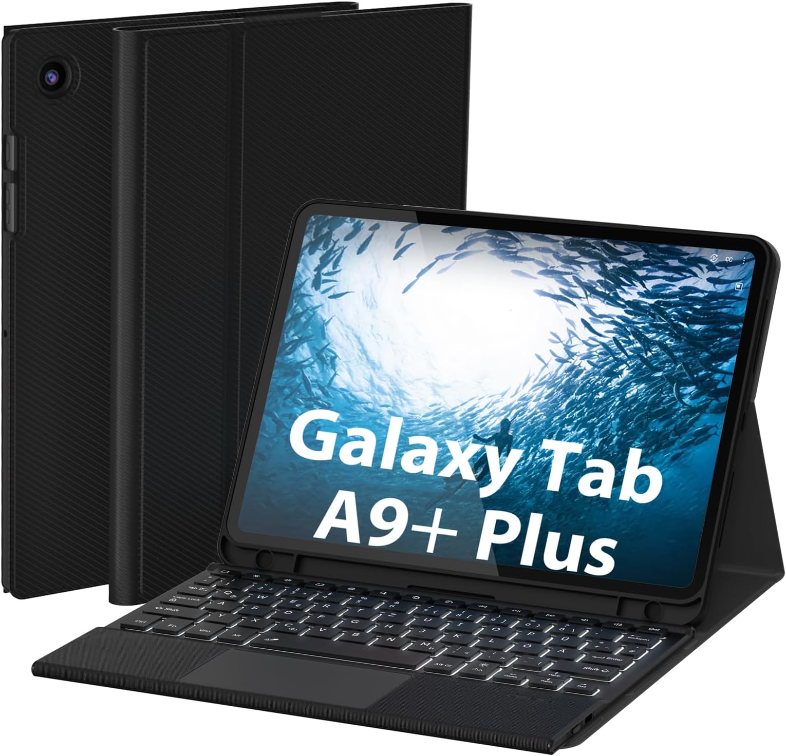 Doohoeek Tastaturhülle für Samsung Galaxy Tab A9 Plus 2023 11 Zoll, Mit