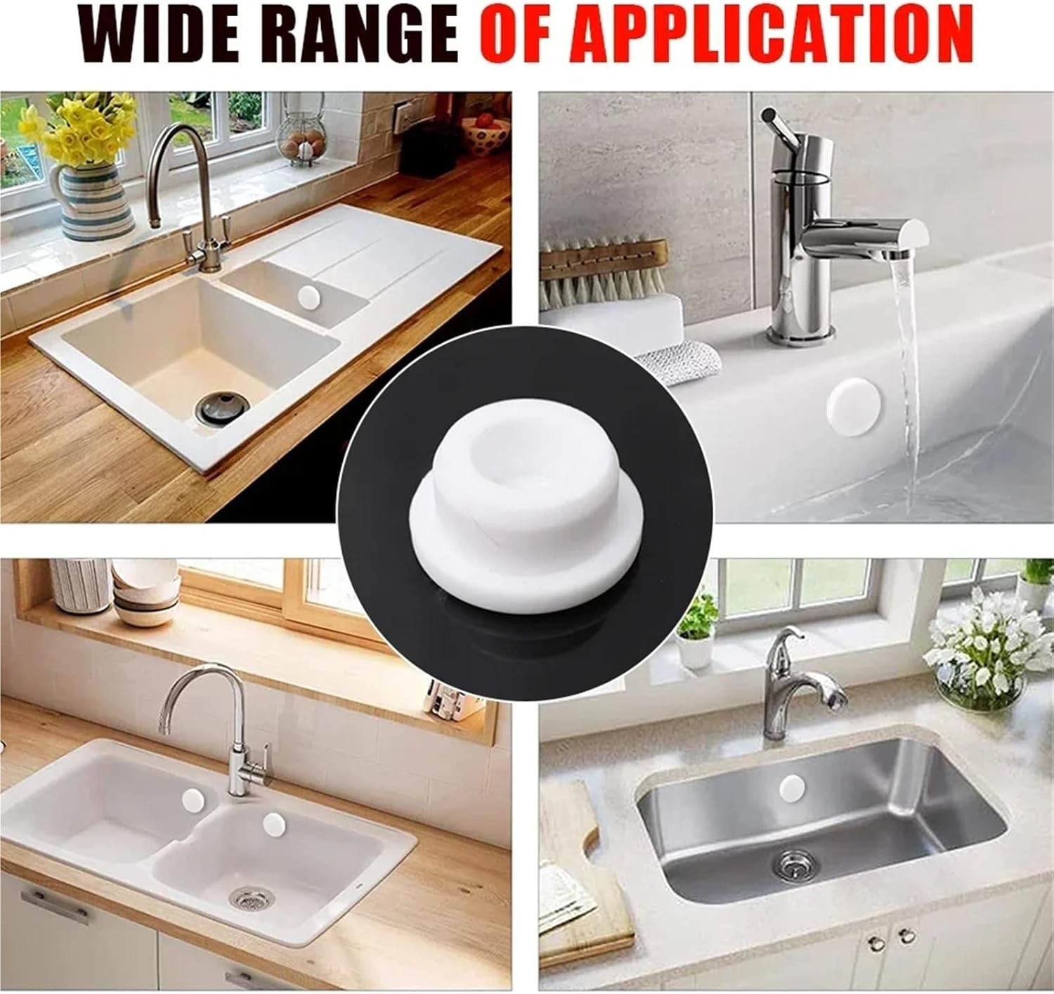 Bathroom Sink Drain Cover 24pcs Wash Basin Overflow Cover Decorative Plug Water Level Rise Bathtub Drainage