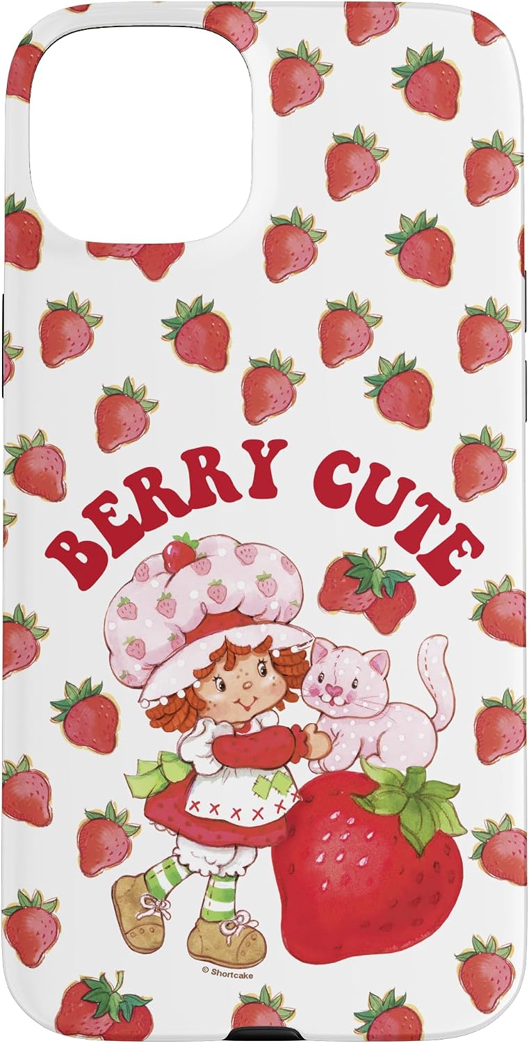 Strawberry Shortcake Berry Cute Vintage Kitten Arch Logo Case for iPhone 15 Plus