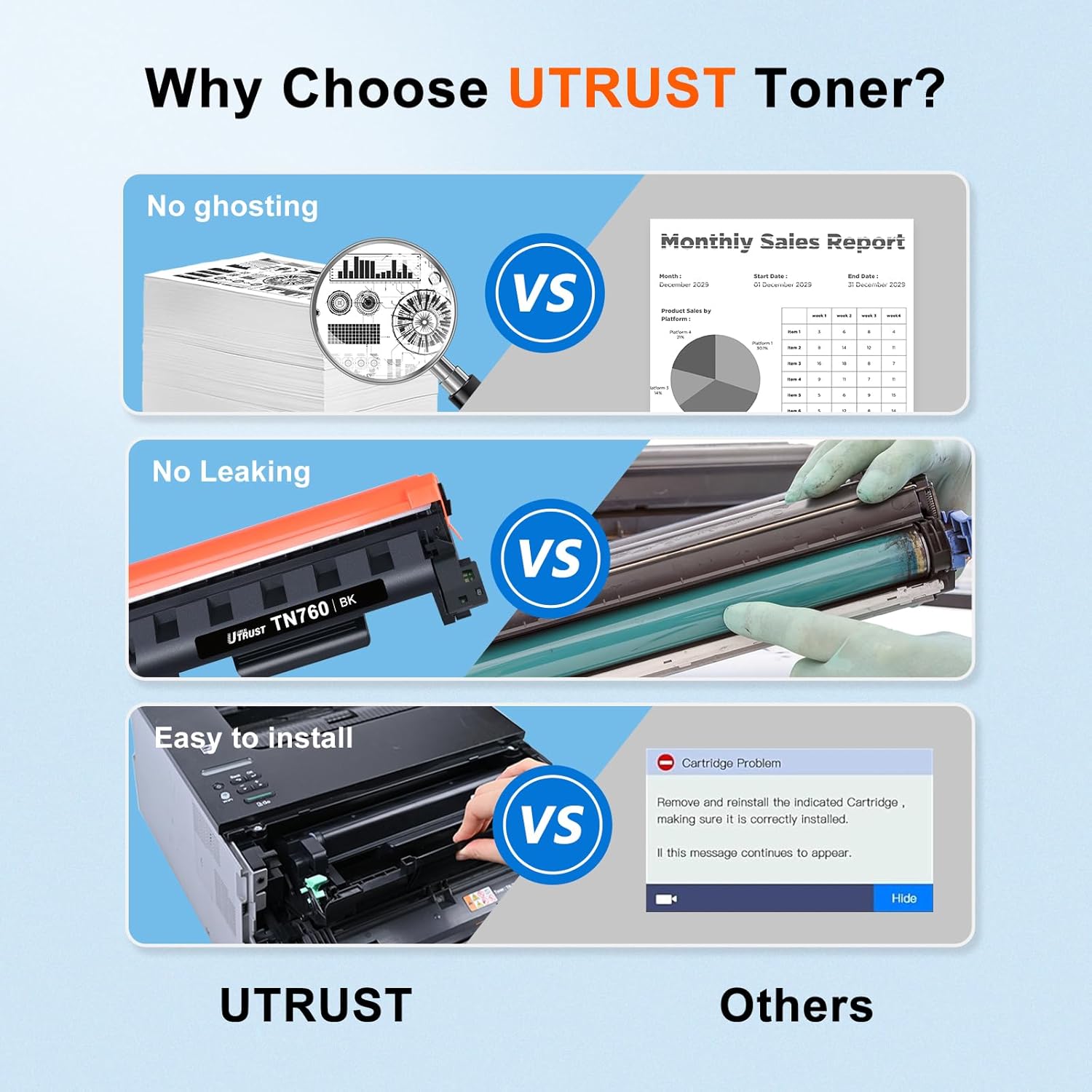 Compatible TN760 Toner Cartridge Replacement for Brother TN760 TN730 TN-760 TN-730 Toner High Yield Fits MFC-L2710DW MFC-L2750DW DCP-L2550DW HL-L2350DW HL-L2395DW HL-L2370DW (Black, 4 Pack) - Image 6