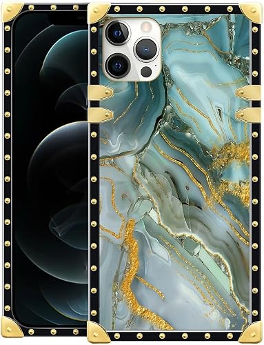 WANKBLC Compatible with iPhone 11 Pro Max Case, Golden Texture Marble Veining Lu