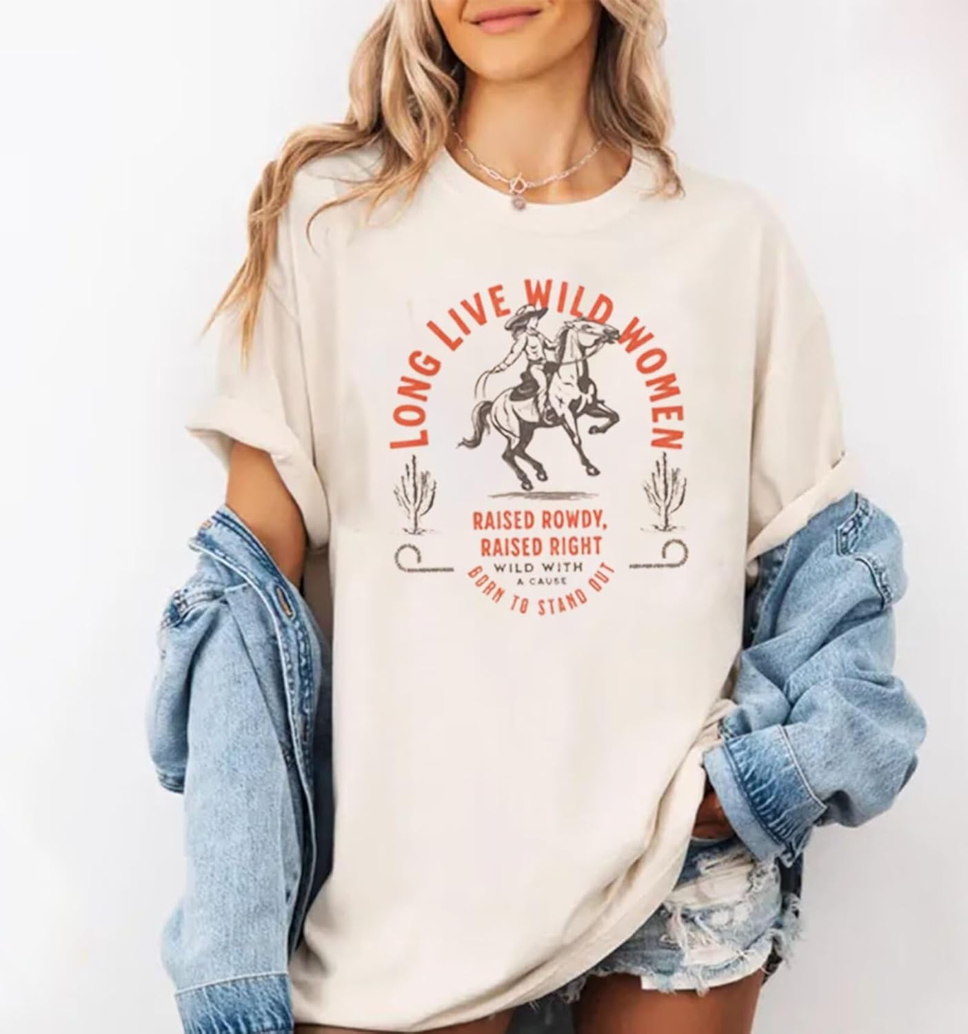 Cowboy Country Music Shirts for Women Cowgirl Oversize Tshirts Western Graphic Tees Vintage Short Sleeve Top - Image 3