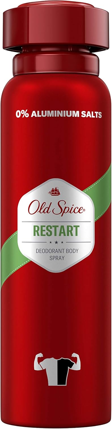 Old Spice Restart Deodorant bodyspray | deodorant spray zonder aluminium voor mannen | mannen deodorant met langdurige geur, 150 ml