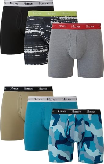 Hanes Men's Hanes Originals Men s Boxer Briefs & Trunks, Stretch Cotton Moisture-wicking Underwear, Modern Fit Low Rise, Multipacks Boxer Briefs pack of 3