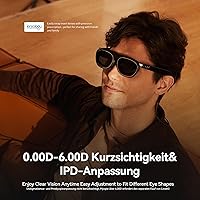 Vista 5 de Rokid AR Spatial Black- Max2 AR Glasses & Station2 Spatial Computer with 360" Micro-OLED 3-Screen Display, 120Hz OLED, 600 Nits, Multi-Tasking for