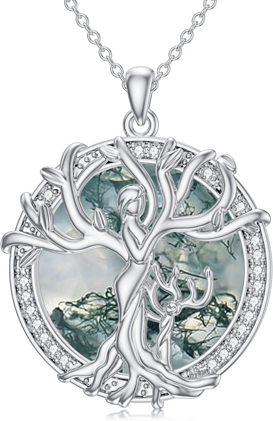 TOUPOP Gifts for Mom Jewelry, Mother and Daughter/Son Necklace 925 Sterling Silver Tree of Life with Austrian Crystal Jewelry for Women, Mothers Day Birthday Gifts