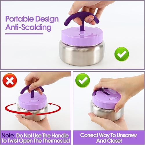 Miniatura 2 de Lonchera con caja Bento con 4 compartimentos, con tarro térmico a prueba de fugas, bolsa de almuerzo aislada de pana preppy para mujeres, niñas,