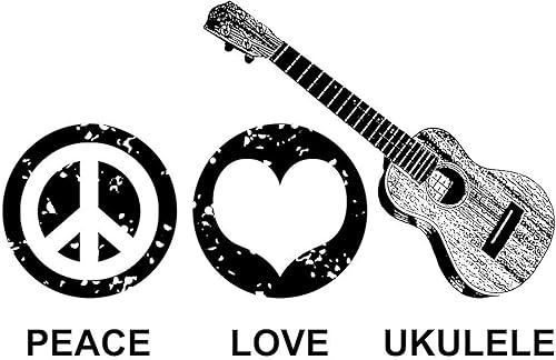 Miniatura 3 de CafePress Peace Love - Taza de café de cerámica para ukelele, taza de té de 11 onzas