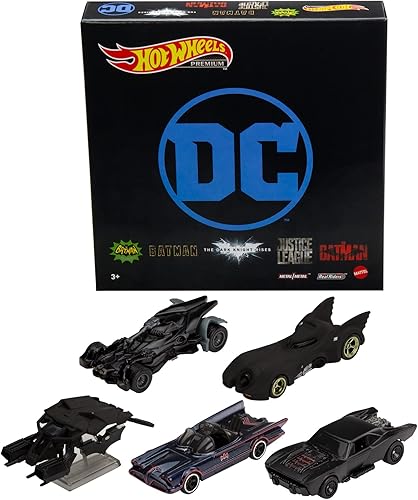 Paquete de Hot Wheels Batman 5 piezas de fundición de batmobile favoritas de los fanáticos vehículos de juguete a escala 164 embalaje especial juego